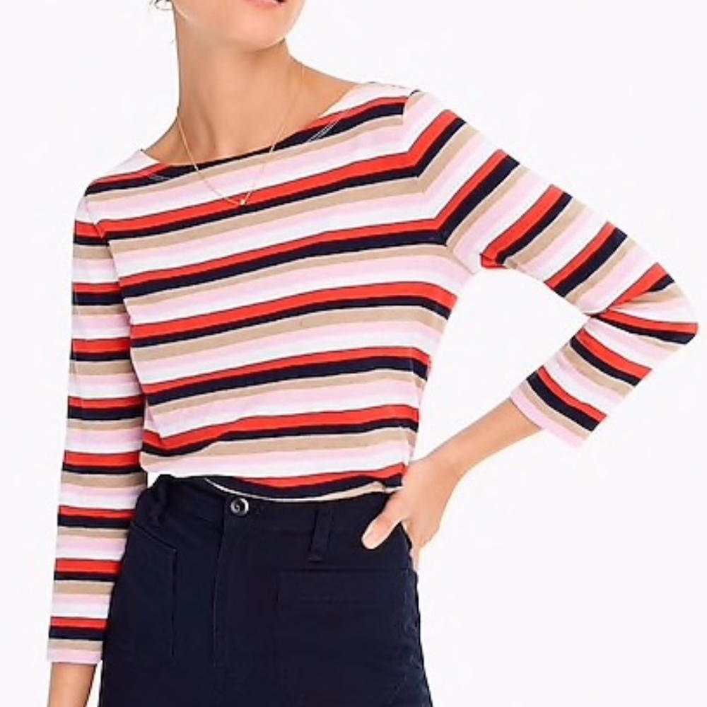 J. Crew Stripe Knit Top Size M